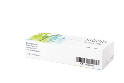 Sibilla 2 mg/0,03 mg Filmtabletten Verpackung Seite mit Barcode