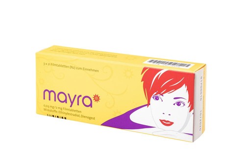 Mayra 0,03 mg/2 mg Filmtabletten Verpackung Rückseite