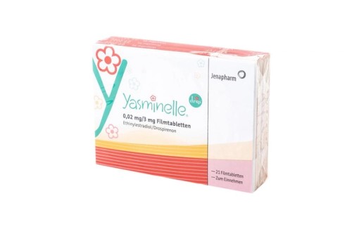 Yasminelle 0,02 mg/3 mg Filmtabletten Verpackung Vorderseite