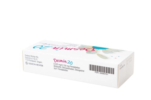 Desmin 20 Filmtabletten Verpackung Seite mit Barcode