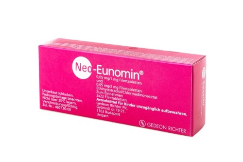 Neo-Eunomin 0,05 mg/1 mg und 0,05 mg/2 mg Filmtabletten Verpackung Rückseite