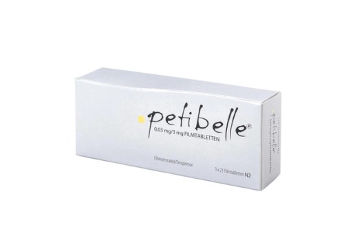 Petibelle 0,03 mg/3 mg Filmtabletten Verpackung Vorderseite