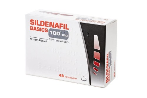 Sildenafil Basics 48 x 100 mg Filmtabletten Verpackung Vorderseite