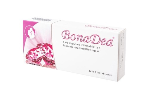Bonadea 0,03 mg/2 mg Filmtabletten Verpackung Vorderseite