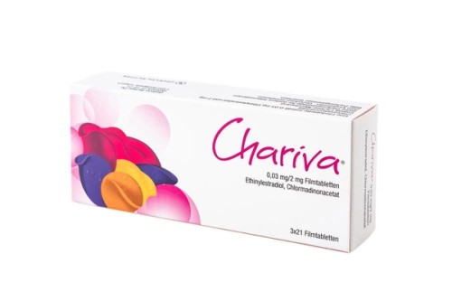 Chariva 0,03 mg/2 mg Filmtabletten Verpackung Vorderseite