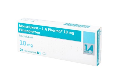 Montelukast 1A Pharma 10 mg Filmtabletten Verpackung Vorderseite