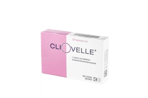 Cliovelle 1 mg/0,5 mg Tabletten Verpackung Vorderseite