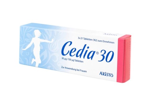 Cedia 30 30 Mikrogramm/150 Mikrogramm Tabletten Verpackung Rückseite