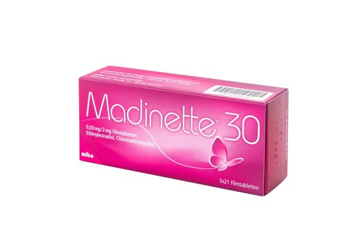 Madinette 30 Filmtabletten Verpackung Rückseite