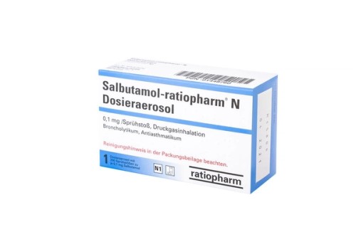 Salbutamol-ratiopharm N Dosieraerosol Verpackung Vorderseite