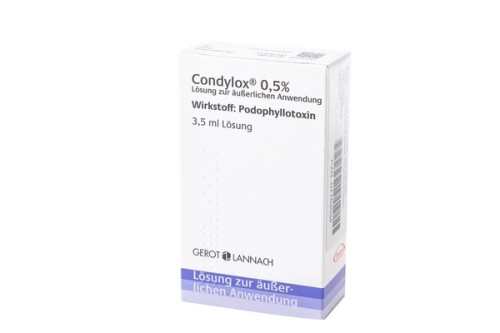 Condylox 0,5 % Lösung Verpackung Vorderseite