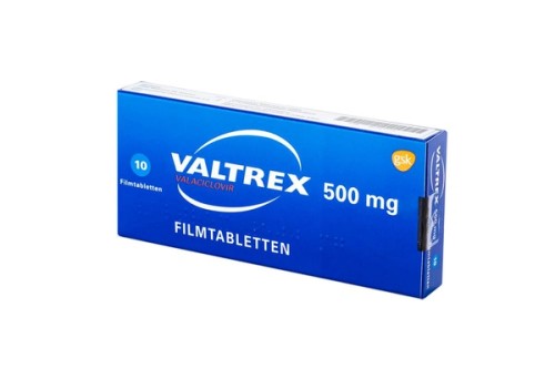 Valtrex GSK 500 mg Filmtabletten Verpackung Vorderseite