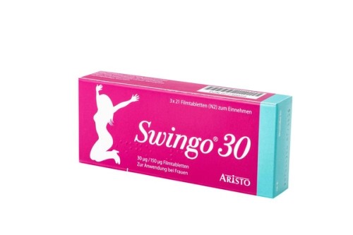 Swingo 30 0,03 mg/0,15 mg Filmtabletten Verpackung Vorderseite