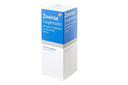 ZOVIRAX 200 mg/62,5 ml Suspension Verpackung Vorderseite