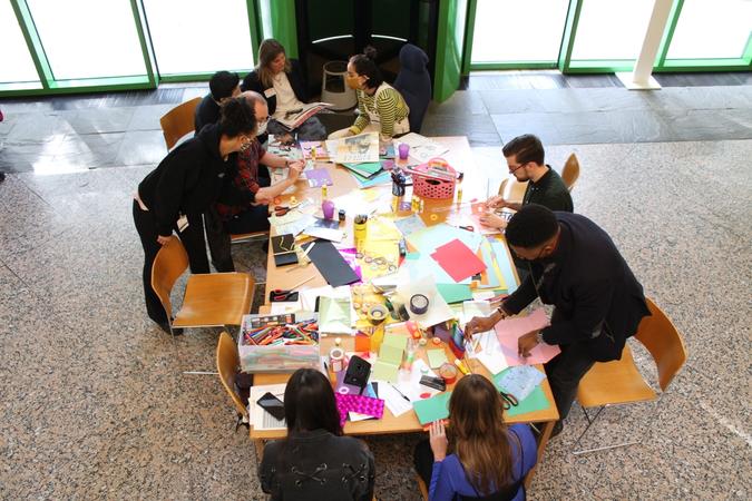 Zine making with Indiana Lawrence and Claudia Walder