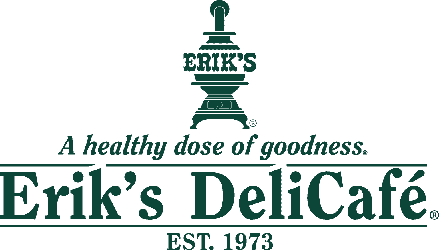 A healthy dose of goodness, Erik's Deli Cafe ® Established 1973