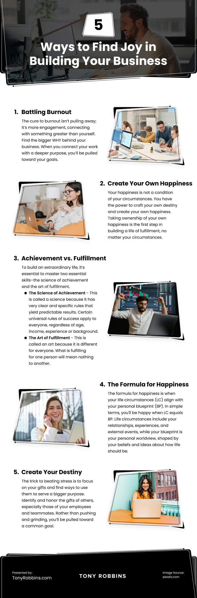 5 Ways to Find Joy in Building Your Business Infographic