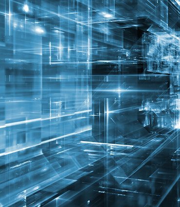 Create the next disruptive innovation image of blue light refracting