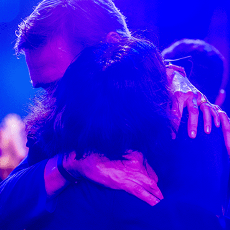 Is it time to let go? Image of couple in an embrace