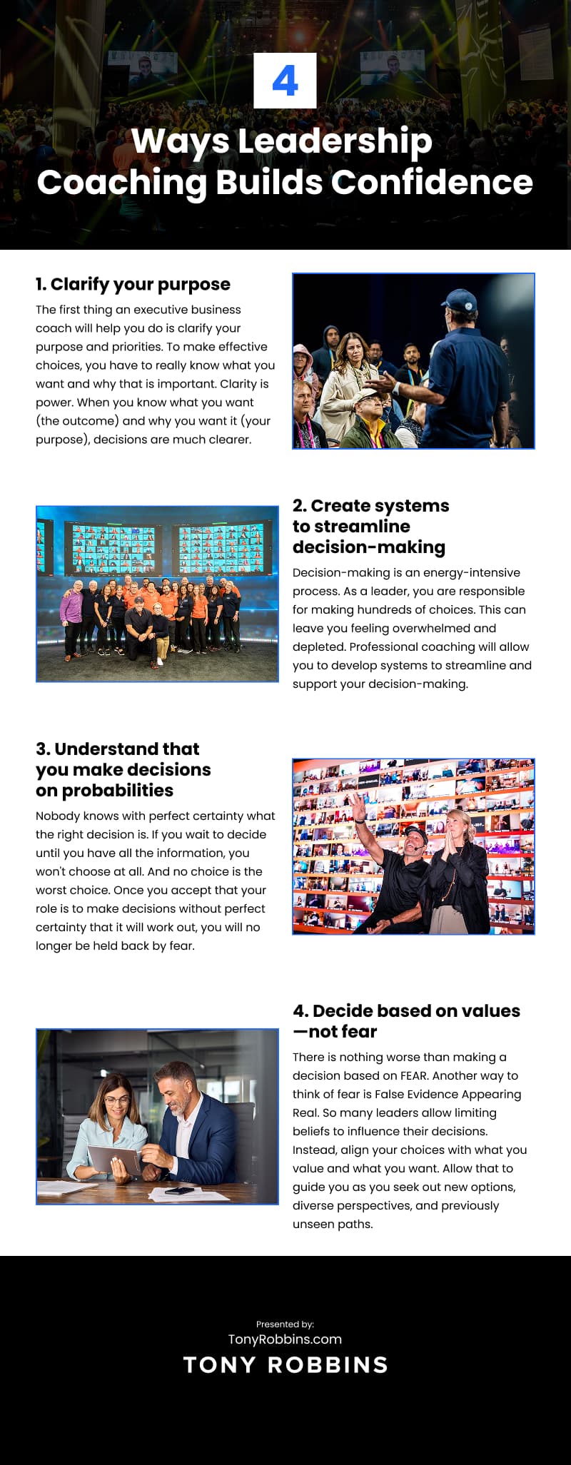 4 Ways Leadership Coaching Builds Confidence Infographic