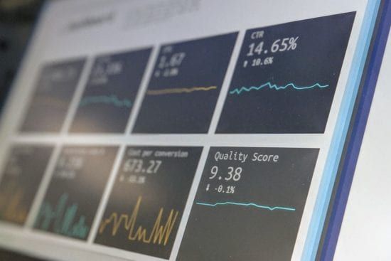a close up of a computer screen with a lot of graphs on it .