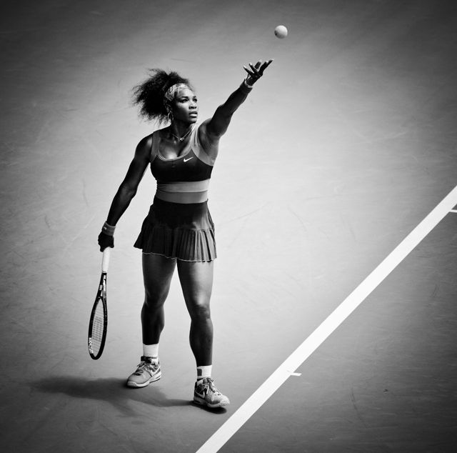 Serena Williams Serving