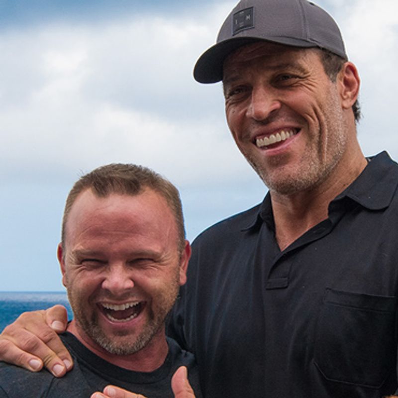 Live better, longer image of Billy Beck & Tony Robbins