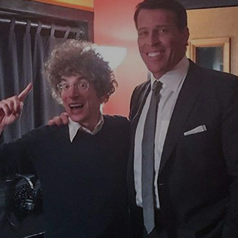 What does fulfillment look like to you? Image of James Altucher & Tony Robbins
