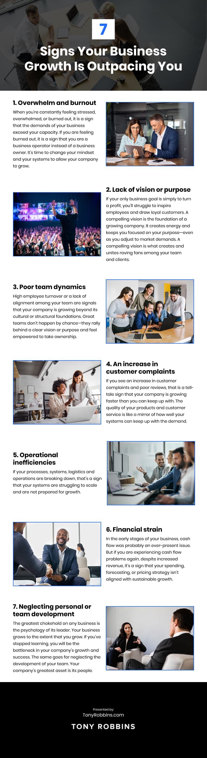 7 Signs Your Business Growth Is Outpacing You Infographic