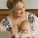 How to be more productive image of Jenna Kutcher with baby behind laptop
