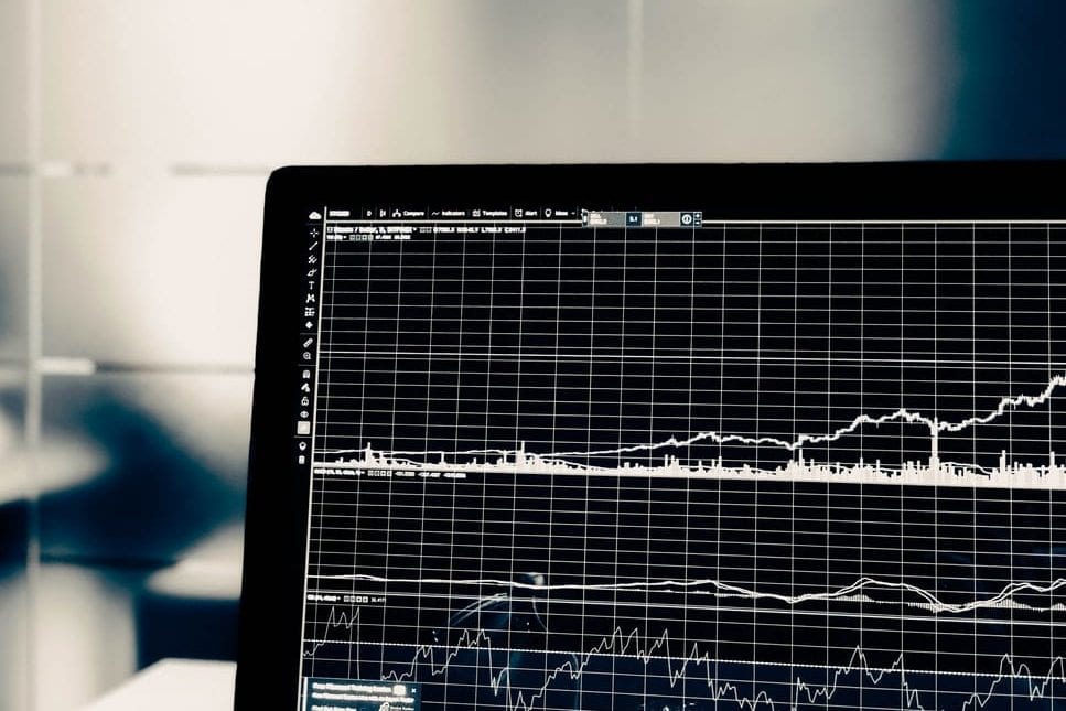 a close up of a computer screen with a graph on it .