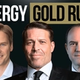 Three men in suits below the text "ENERGY GOLD RUSH".