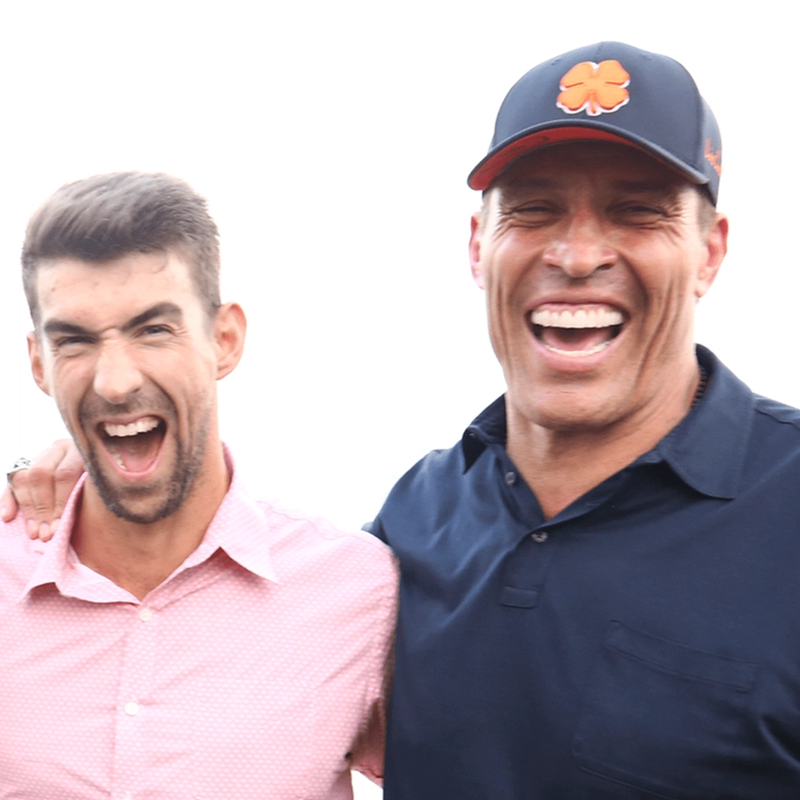 Michael Phelps’ peak performance image with Tony Robbins