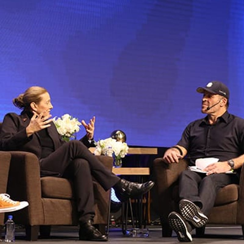 Powerful visionary Martine Rothblatt image with Tony Robbins