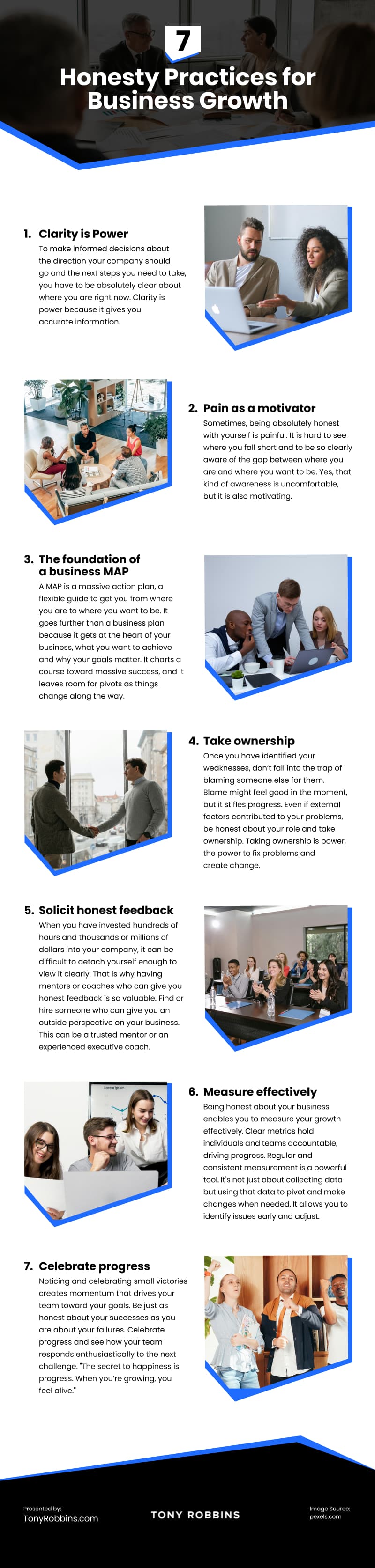 7 Honesty Practices for Business Growth Infographic