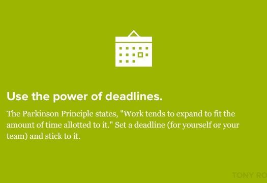 Use the power of deadlines