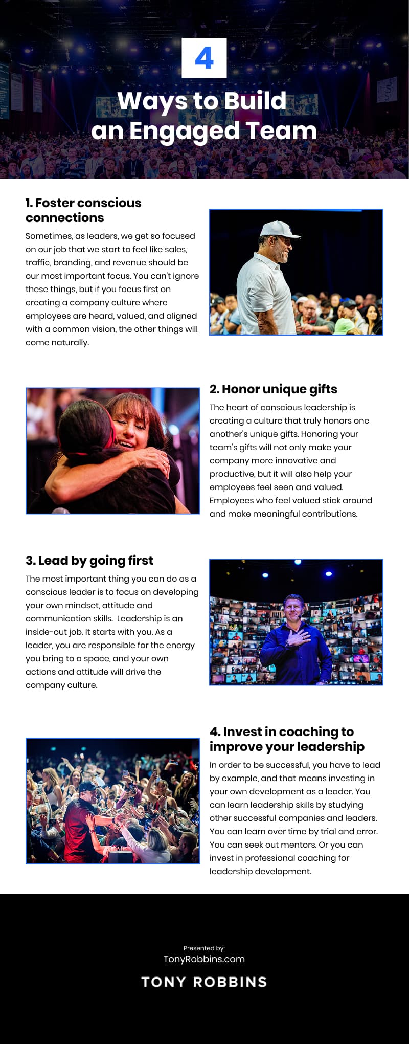 4 Ways to Build an Engaged Team Infographic