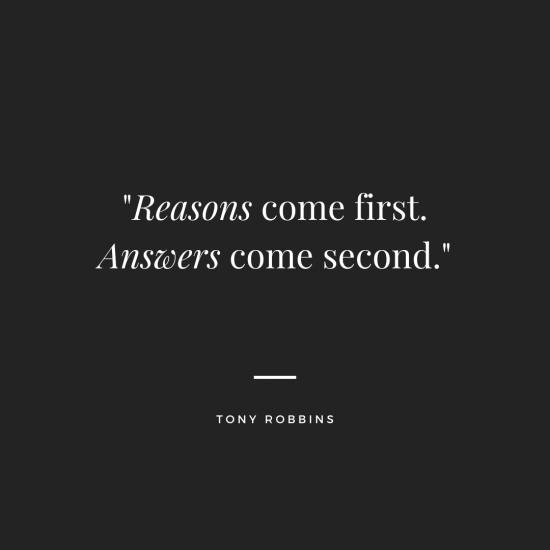 Reasons come first, Answers come second