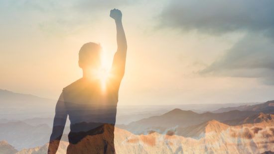 Man Raising his hands