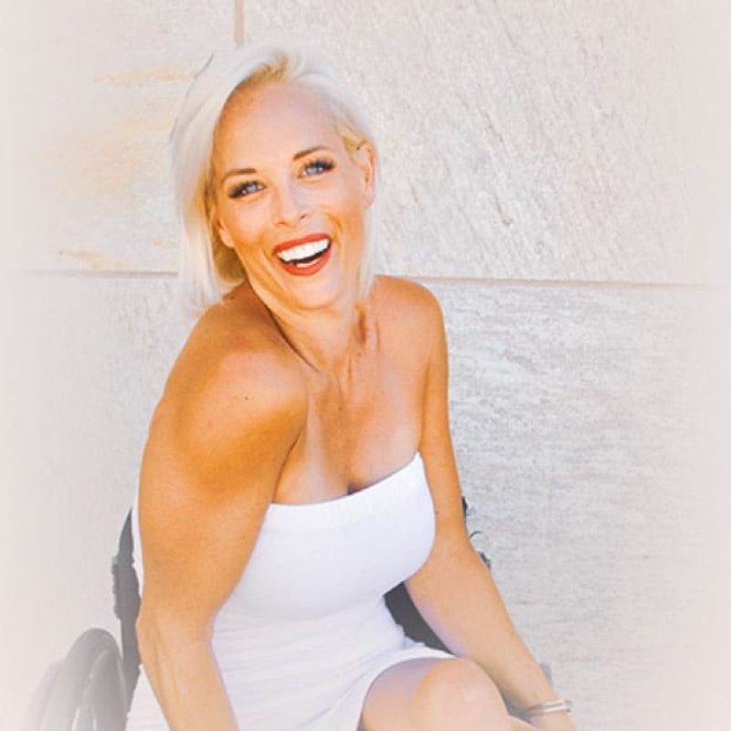 The power of forgiveness image of blonde woman smiling in a white dress