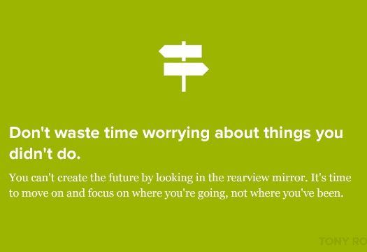 Don't waste time worrying