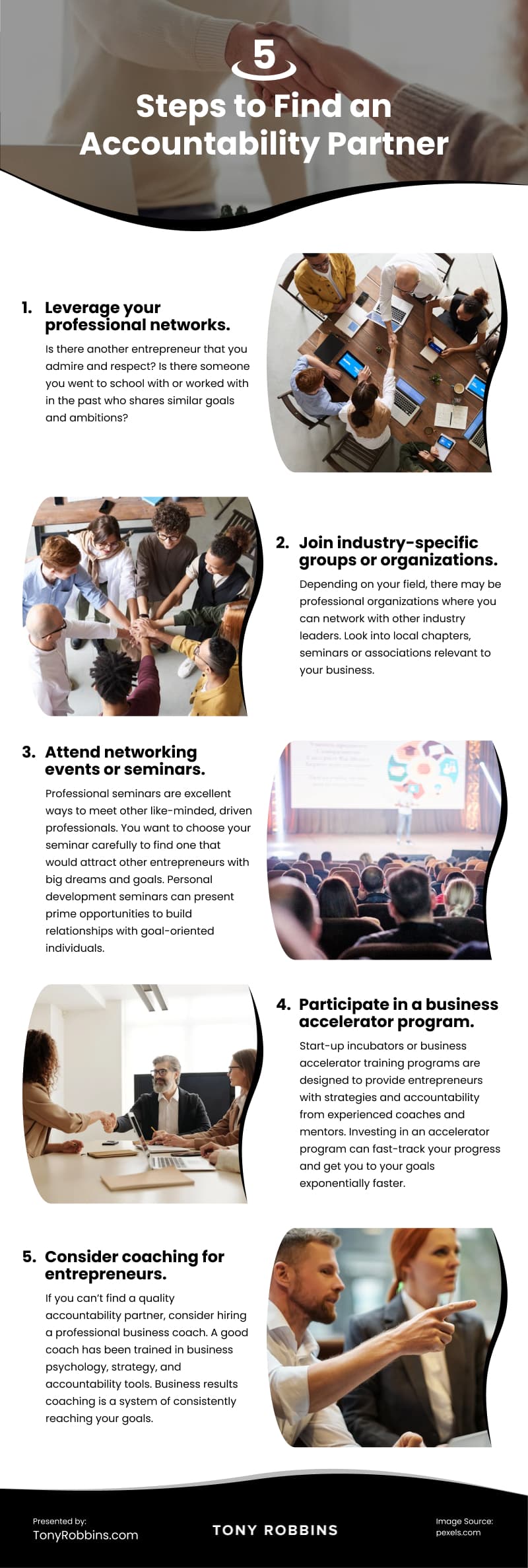 5 Steps to Find an Accountability Partner Infographic