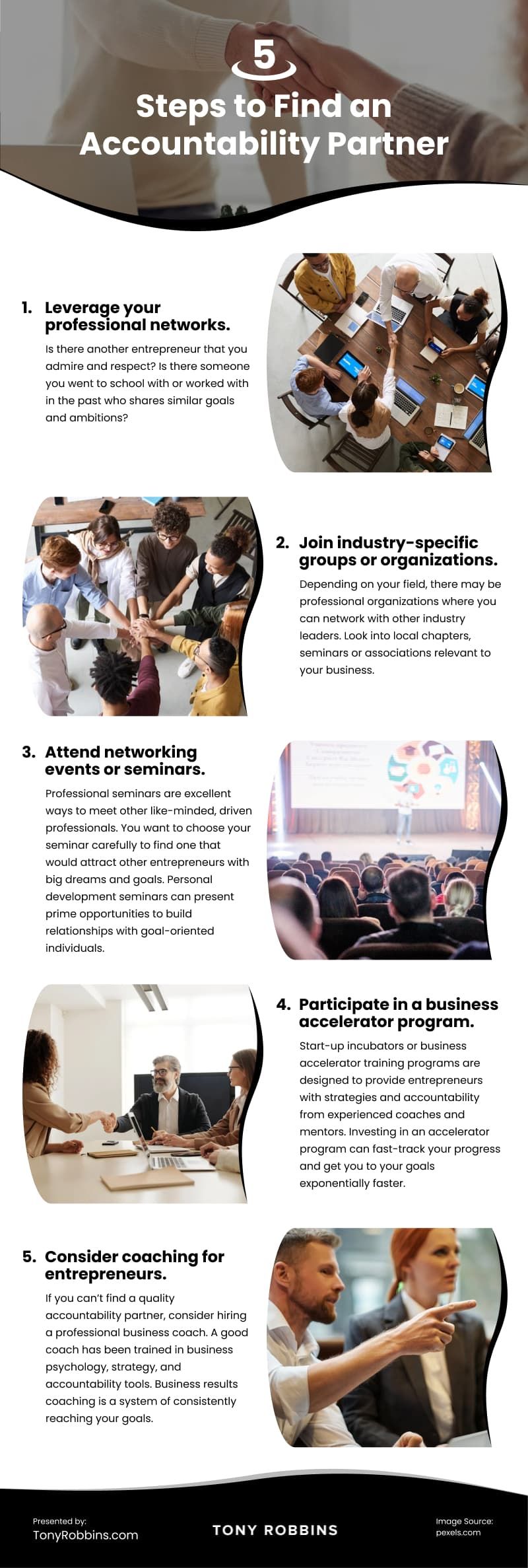 5 Steps to Find an Accountability Partner Infographic