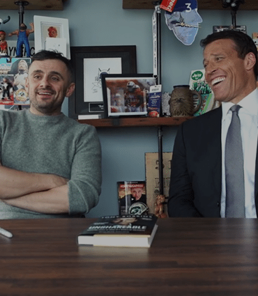 You’ll never earn your way to your fortune image of Tony Robbins & Gary Vaynerchuk
