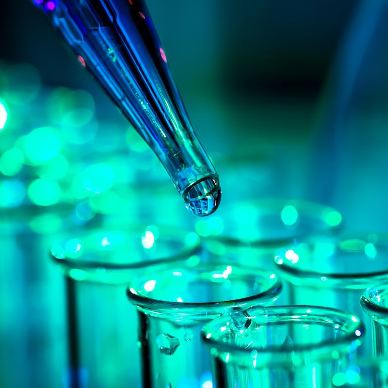 A new system for feeding billions image of a drop of liquid being poured into a test tube in a laboratory