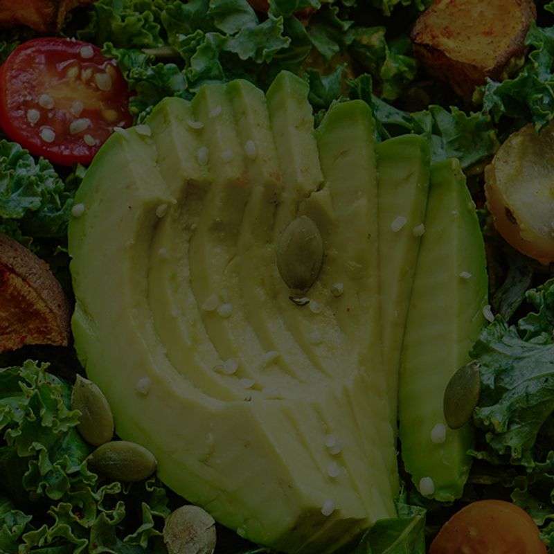 Biohack the planet – and your biology image of a salad with avocado in a bowl with a fork
