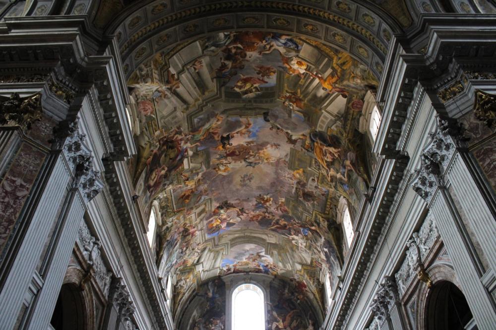 Ceiling of a church.