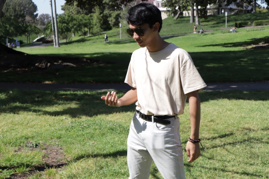 Boy wearing shades.