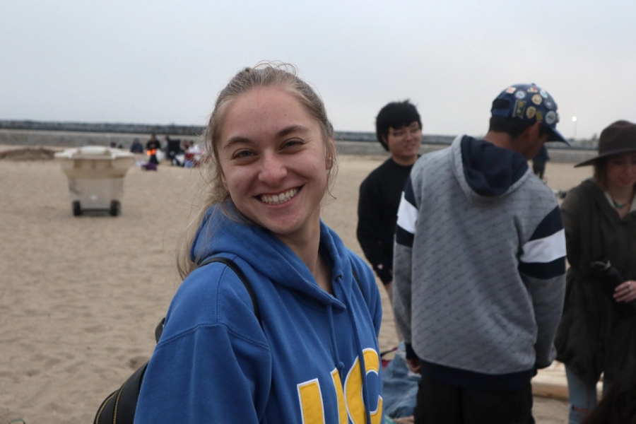 Girl smiling.