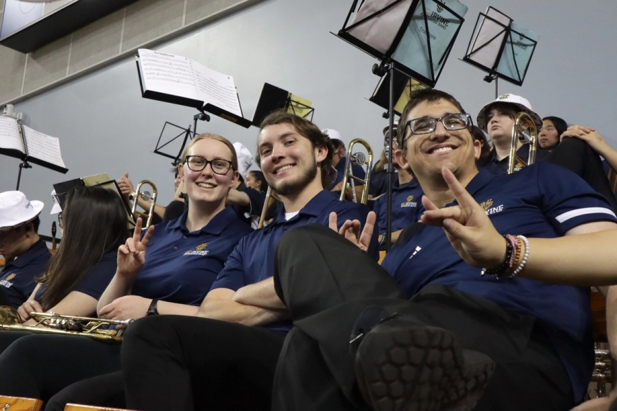 Trumpets posing.